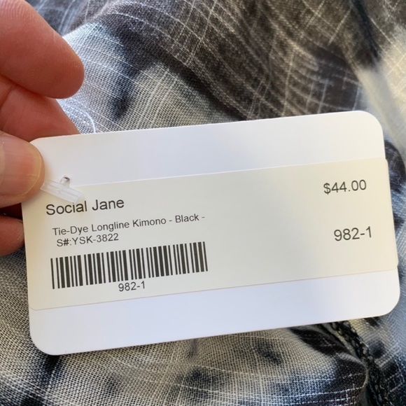 Longline Boho Tie Dyed Kimono NWT - Picture 5 of 7